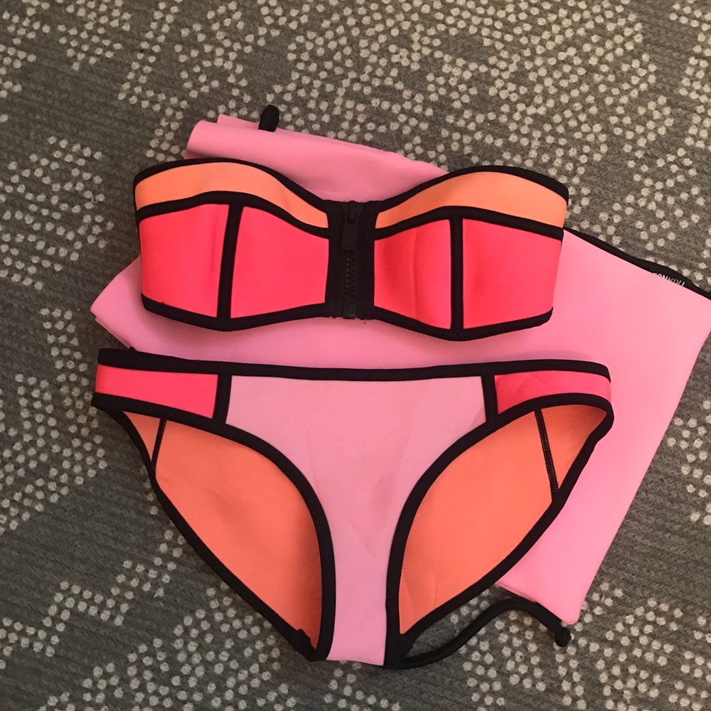 Triangl bathing suit. Bottoms and strapless top